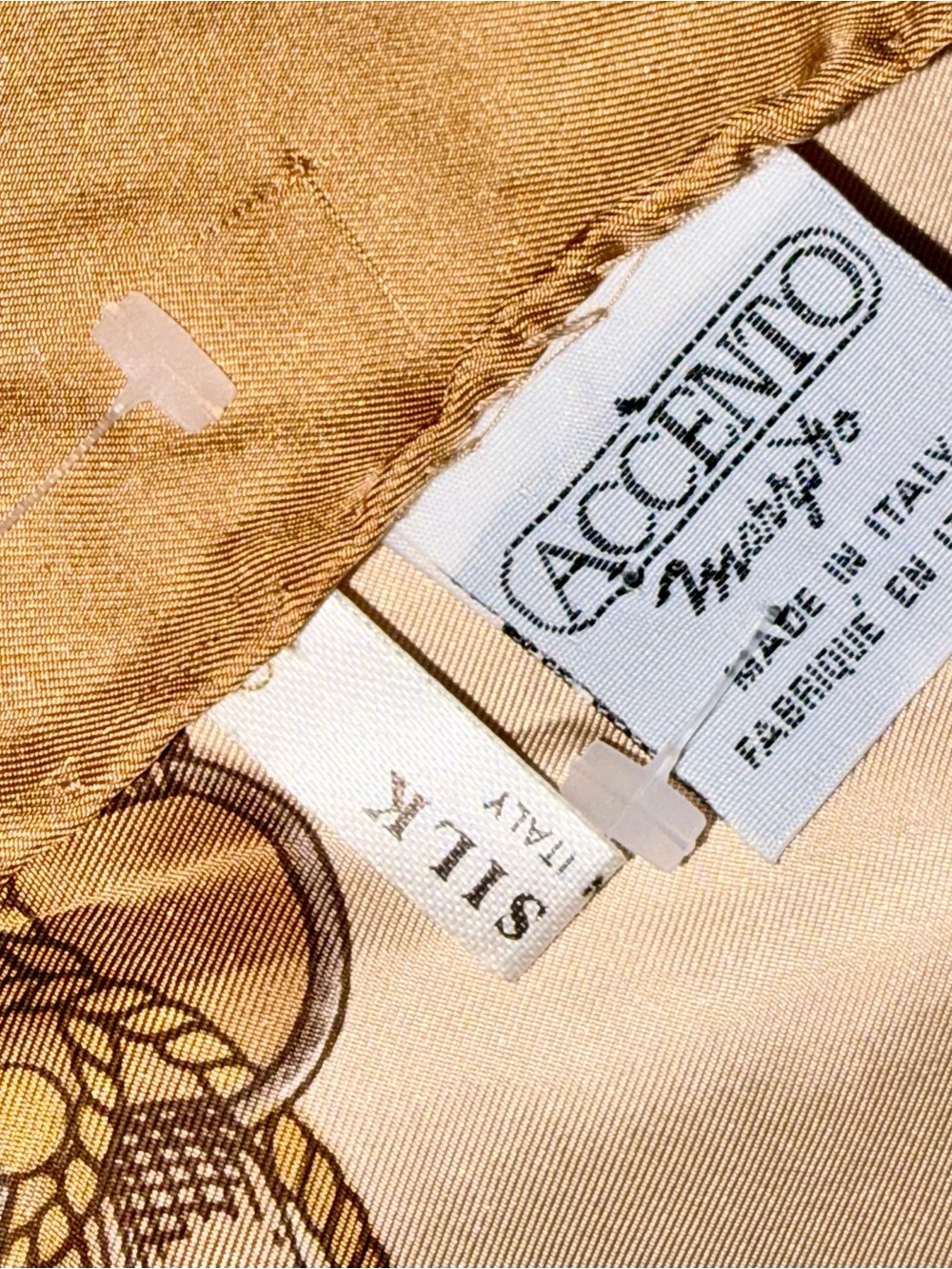 Vintage Accento Italian Equestrian Silk Scarf - Picture 3 of 7